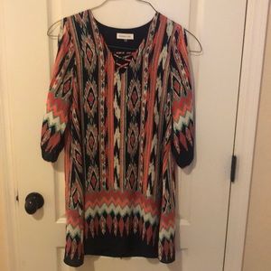 Dress with southwest type print